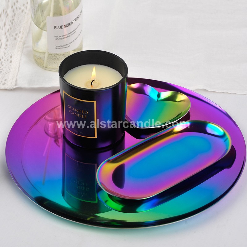 Round Metal Candle Tray